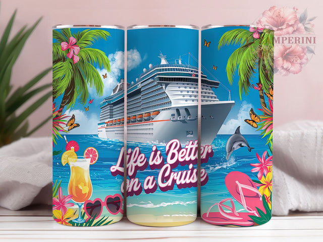 Vacation Beach Ocean Cruise Tumbler, Vacation Tumbler, Travel Tumbler, Beach Tumbler, Ocean Tumbler, 20oz Sublimation Wrap, Summer Tumbler Sublimation Li Zamperini 