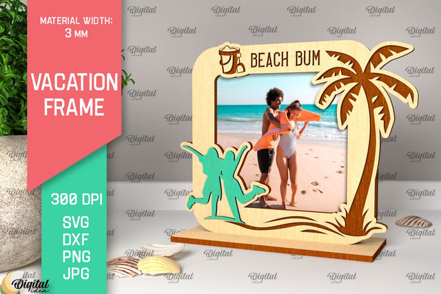 Vacation Frame Laser Cut. Vacation Photo Frame SVG SVG Evgenyia Guschina 