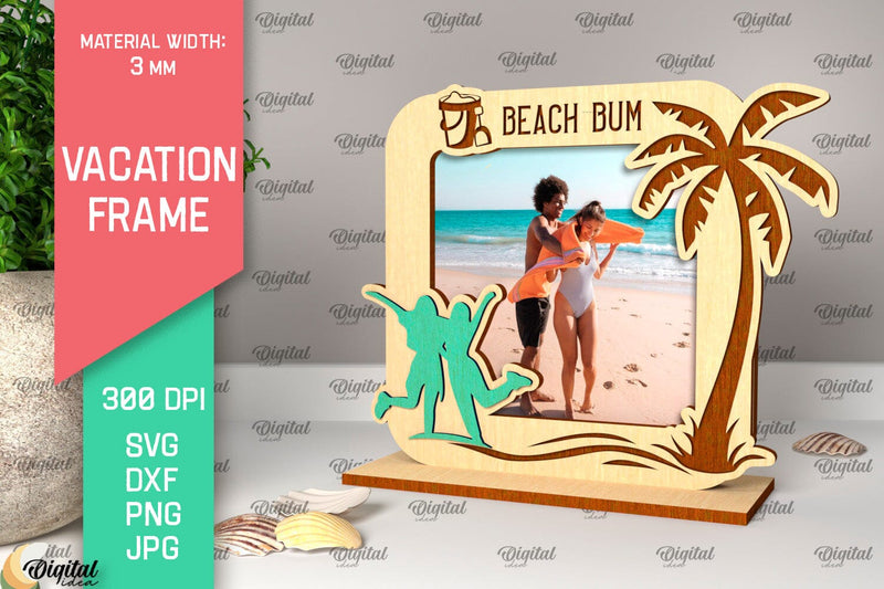 Vacation Frame Laser Cut. Vacation Photo Frame SVG SVG Evgenyia Guschina 