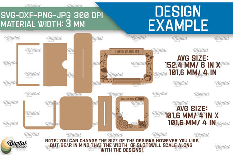 Vacation Frames Laser Cut Bundle. Vacation Photo Frames SVG SVG Evgenyia Guschina 
