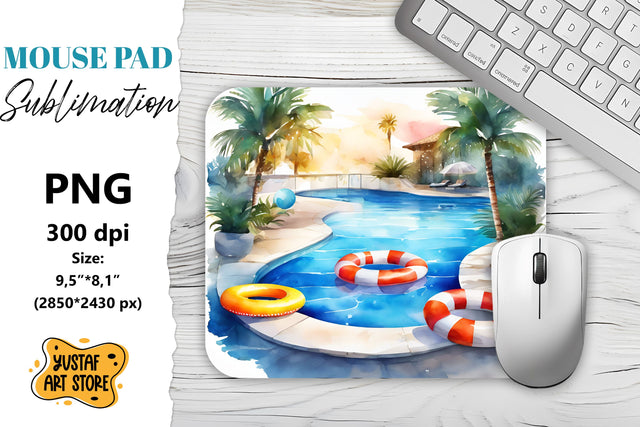 Vacation mouse pad sublimation. Summer mouse pad Sublimation Yustaf Art Store 
