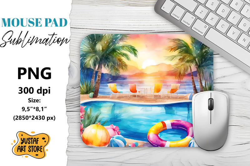 Vacation mouse pad sublimation. Summer mouse pad Sublimation Yustaf Art Store 
