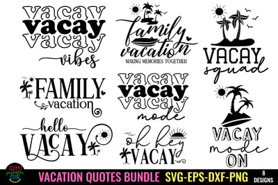 Vacation Quotes SVG Bundle I Vacation SVG Bundle I Travel SVG SVG Happy Printables Club 