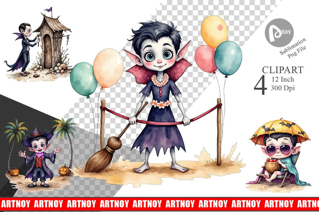 Vacation Vampire Vibes Clipart Sublimation artnoy 