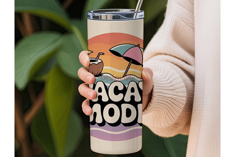 Vacay Mode 20oz Tumbler Wrap Sublimation DesignSVG 