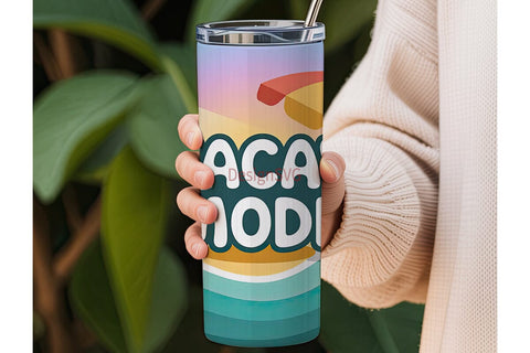 Vacay Mode 20oz Tumbler Wrap Sublimation DesignSVG 