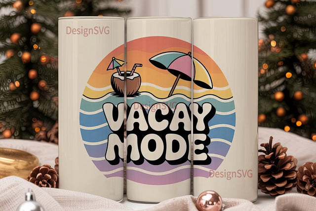 Vacay Mode 20oz Tumbler Wrap Sublimation DesignSVG 
