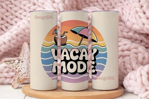 Vacay Mode 20oz Tumbler Wrap Sublimation DesignSVG 