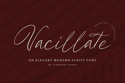 Vacillate - Script Font Font Alpaprana Studio 