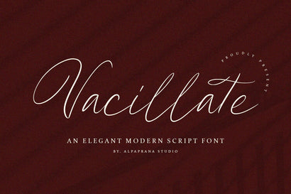 Vacillate - Script Font Font Alpaprana Studio 