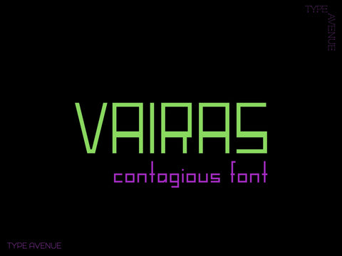 Vairas Cyber Font Typeface, typography OTF handwritten font Font TypeAve 