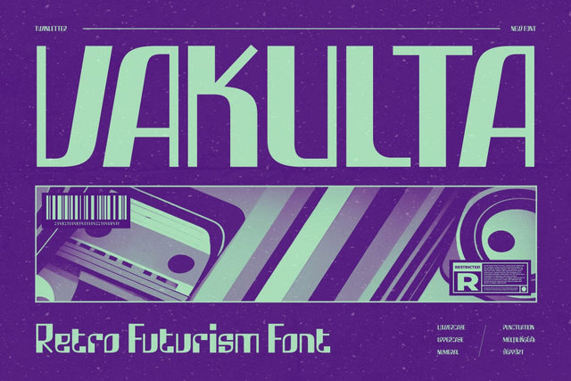 Vakulta - Retro Futurism Font Font twinletter 