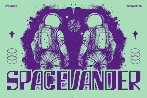 Vakulta - Retro Futurism Font Font twinletter 