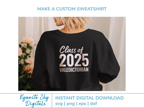 Valedictorian 2025 Graduation SVG bundle clipart graphics SVG Kyanite Sky Digitals 