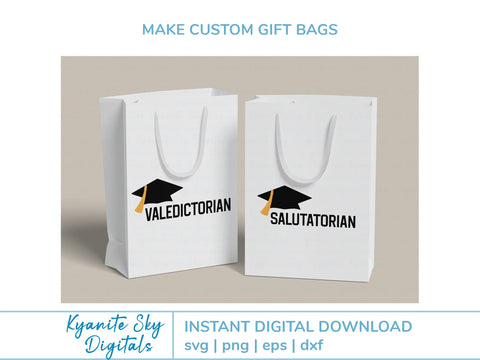 Valedictorian Salutatorian Bundle 2025 graduation SVG PNG files SVG Kyanite Sky Digitals 