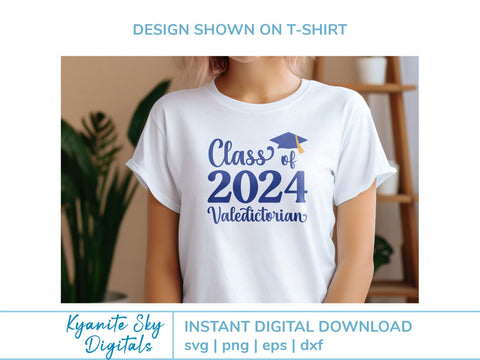 Valedictorian Salutatorian SVG bundle 2024 graduation SVG Kyanite Sky Digitals 
