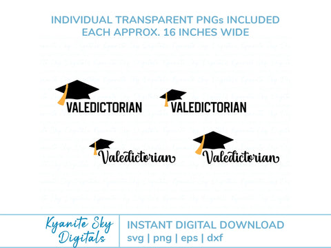 Valedictorian Salutatorian SVG bundle 2024 graduation SVG Kyanite Sky Digitals 