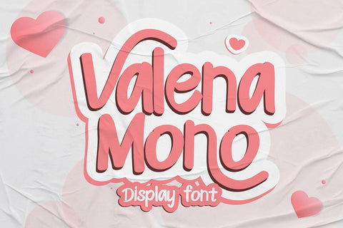 Valena Mono - Girly Handwritten Font Font Mozzatype 