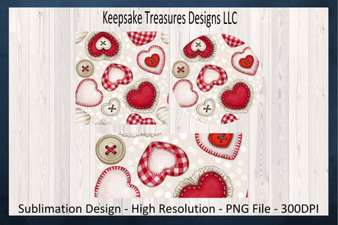 Valentin Puffy Heart 11oz Mug Wrap With Coasters, Valentine Sublimation PNG Design, Happy Valentine's Day Gift, Digital Download Sublimation Keepsake Treasures Designs LLC. 