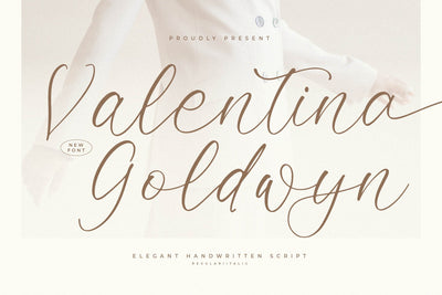 Valentina Goldwyn - Elegant Handwritten Script Font Letterena Studios 