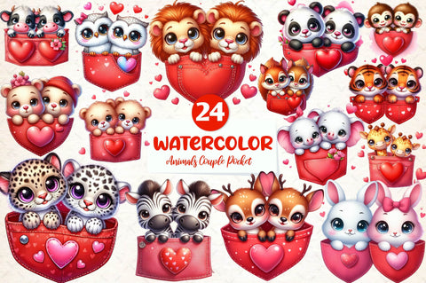 Valentine Animals Couple Pocket Shirt Sublimation designartist 