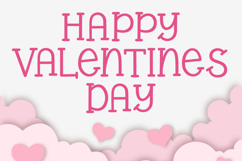 Valentine Balloon Font AEN Creative Store 