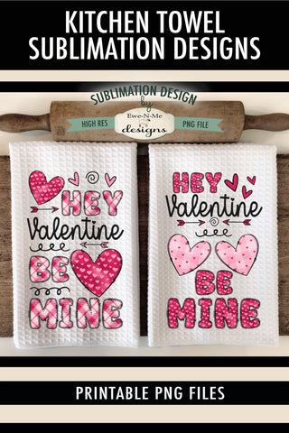 Valentine Be Mine Doodle Letter Sublimation Towel Designs Sublimation Ewe-N-Me Designs 