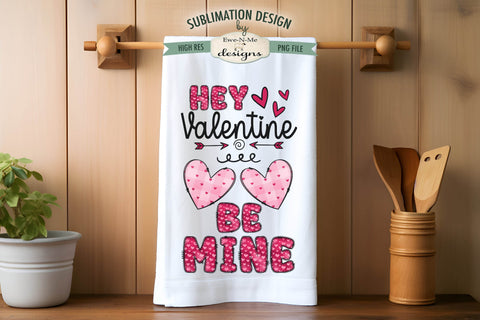 Valentine Be Mine Doodle Letter Sublimation Towel Designs Sublimation Ewe-N-Me Designs 