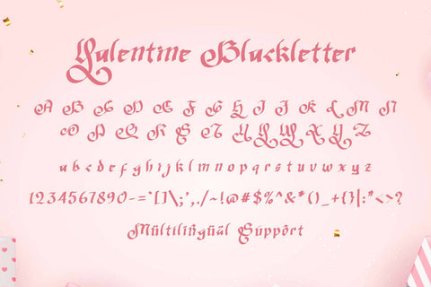 Valentine Blackletter Font Prasetya Letter 