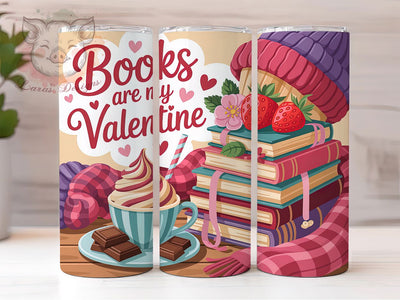 Valentine Book Lover Gnome Tumbler, Book Lover, Romantic Theme, Reading Gnome, 20Oz Tumbler, Sublimation Wrap, Digital Download Sublimation Lara' s Designs 