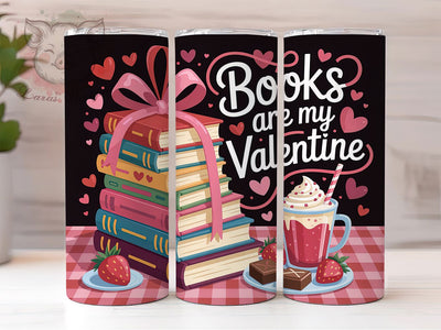 Valentine Book Lover Gnome Tumbler, Book Lover, Romantic Theme, Reading Gnome, 20Oz Tumbler, Sublimation Wrap, Digital Download Sublimation Lara' s Designs 