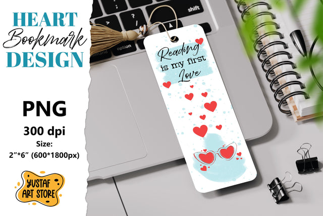 Valentine Bookmark printable design. Love Bookmark quote Sublimation Yustaf Art Store 