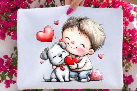 Valentine Boy Clipart PNG Bundle Sublimation SVGArt 