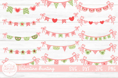 Valentine Bunting Clipart Bundle SVG dapiyupi store 