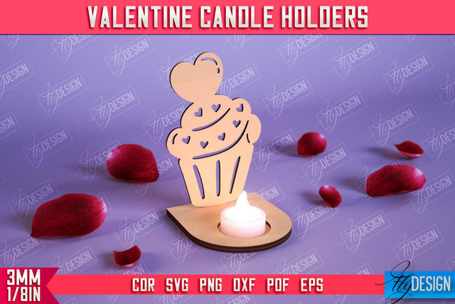 Valentine Candle Holder | Candlestick | Tealight Candle Holder | Valentine’s Gift Idea | CNC File SVG Fly Design 