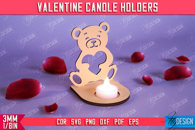 Valentine Candle Holder | Candlestick | Tealight Candle Holder | Valentine’s Gift Idea | CNC File SVG Fly Design 