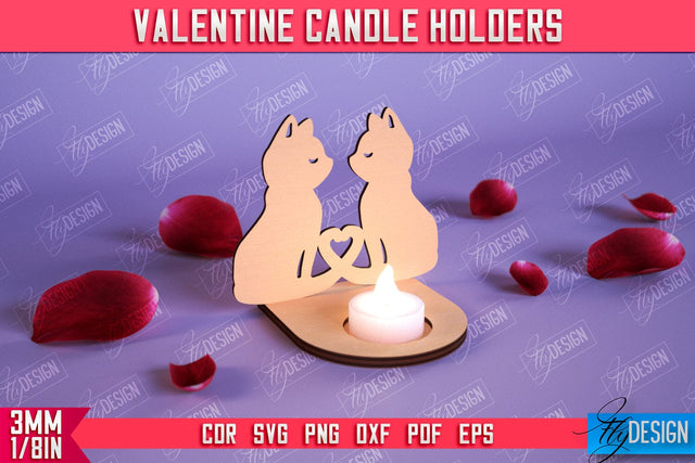 Valentine Candle Holder | Candlestick | Tealight Candle Holder | Valentine’s Gift Idea | CNC File SVG Fly Design 