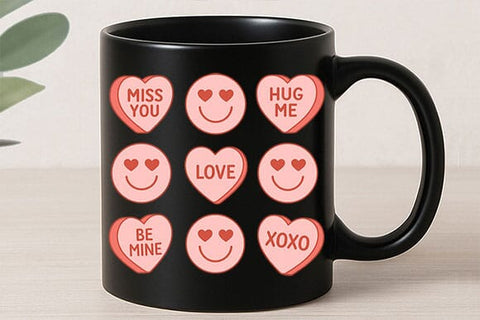 Valentine Candy Heart Message PNG Set SVG BillahCrafts 