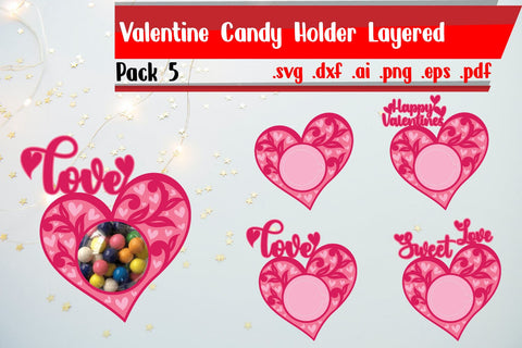 Valentine Candy Holder 5|Heart Candy Holder 3D Paper zafrans studio 