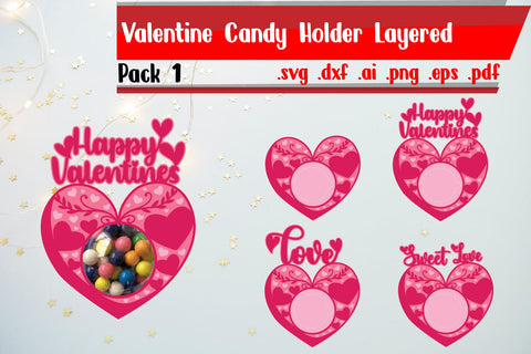 Valentine Candy Holder | Heart Candy Holder Bundle 3D Paper zafrans studio 