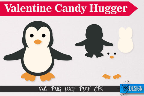 Valentine Candy Hugger SVG | Candy Hugger SVG | Animals SVG SVG Fly Design 
