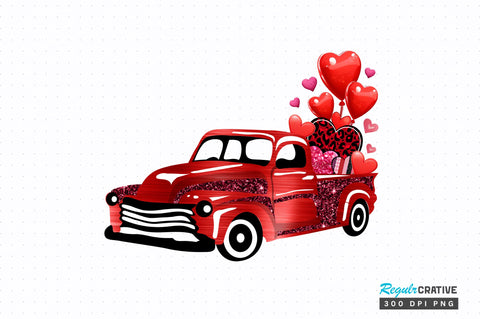 Valentine car PNG Design Sublimation Regulrcrative 