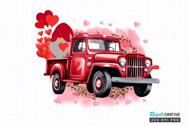 Valentine car PNG Design Sublimation Regulrcrative 