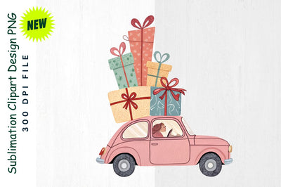 Valentine Car with Heart Sublimation Clipart Sublimation Regulrcrative 