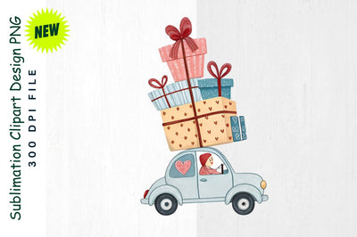 Valentine Car with Heart Sublimation Clipart Sublimation Regulrcrative 