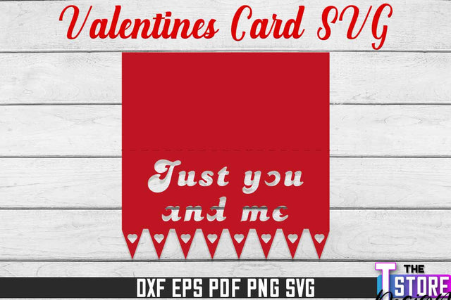 Valentine Card | Paper Heart Template | Valentine's Day | Romantic Gift | SVG File SVG The T Store Design 