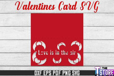 Valentine Card | Paper Heart Template | Valentine's Day | Romantic Gift | SVG File SVG The T Store Design 