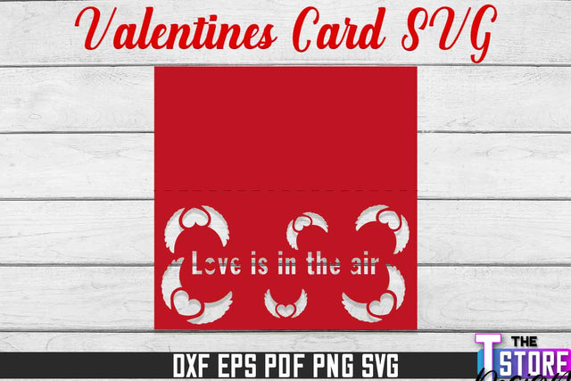 Valentine Card | Paper Heart Template | Valentine's Day | Romantic Gift | SVG File SVG The T Store Design 