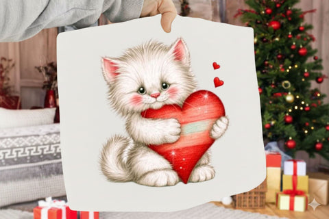 Valentine Cat Clipart Bundle PNG Sublimation SVGArt 