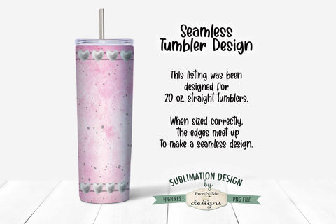 Valentine Chick Tumbler Wrap Design - Be My Clucking Valentine - 20 oz. SEAMLESS Sublimation Tumbler Wrap Sublimation Ewe-N-Me Designs 